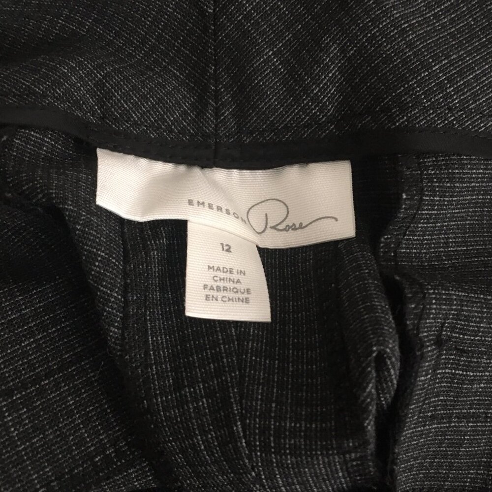 New Grey Emerson Rose Wool Blend Pants (12) with small plaid - super versatile.